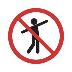 No Entry Sign, No access for pedestrians prohibition sign . Do enter icon vector illustration