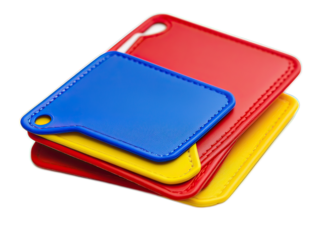 Colorful Stack of Three Travel Luggage Tags for Easy Identification