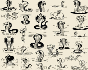 Makara Line art Designs