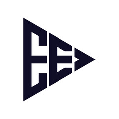 Obraz premium triangle letter logo design