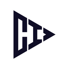 triangle letter logo design