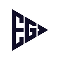 triangle letter logo design