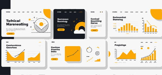 Data Visualization of Business Analytics_ Infographics and Charts for Reports_ Technical Marketing_ Financial Metrics and Performance Analysis