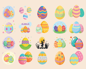 Easter Day Silhouette Illustration Collection