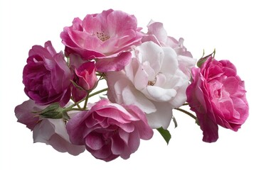 Delicate Pink and White Roses: A Romantic Floral Still Life
