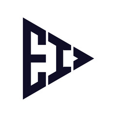 triangle letter logo design