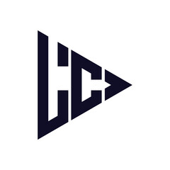 triangle letter logo design