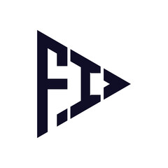 triangle letter logo design