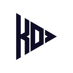 triangle letter logo design