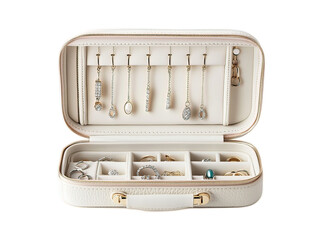 Elegant Jewelry Case for Travel with Unfolded Compartments