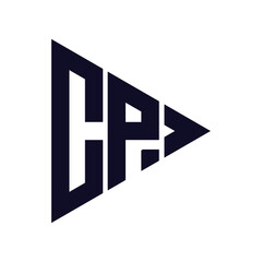 triangle letter logo design