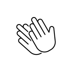 Applause Icon. Applause Vector Icon in line style design. Symbol of Man Clapping Hands. Vector illustration.