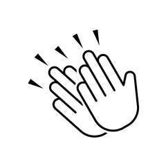 Applause Icon. Applause Vector Icon in line style design. Symbol of Man Clapping Hands. Vector illustration.
