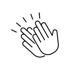 Applause Icon. Applause Vector Icon in line style design. Symbol of Man Clapping Hands. Vector illustration.