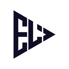 triangle letter logo design