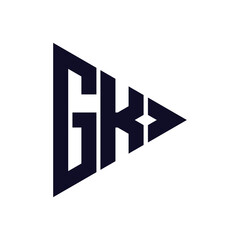 Obraz premium triangle letter logo design