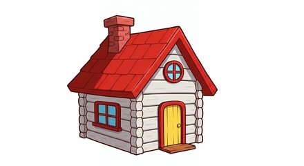 Simple cartoon house illustration