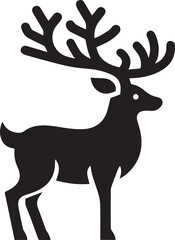 black deer silhouette icon