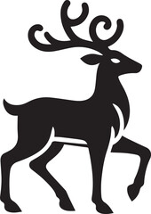 black deer silhouette icon