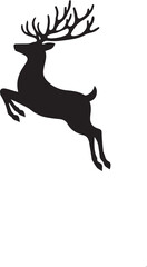 black deer silhouette icon