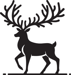 black deer silhouette icon