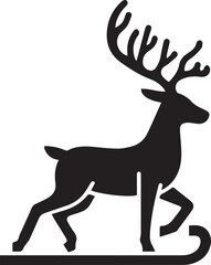 black deer silhouette icon