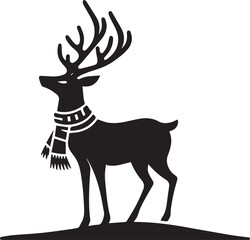 black deer silhouette icon