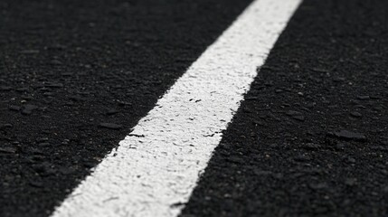 Fototapeta premium Asphalt Texture Black Road with White Line