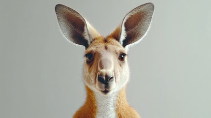 Obraz premium Curious Kangaroo Portrait