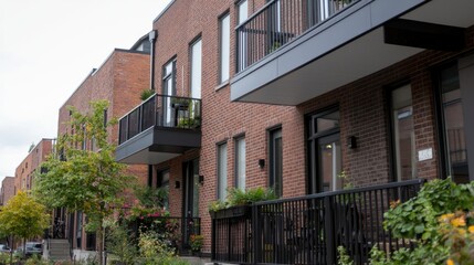 Naklejka premium Historic city buildings row architecture photography stock image