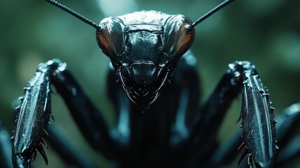 Praying mantis close up