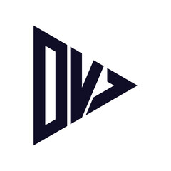 triangle letter logo design