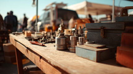 Explore vintage tools and hardware at a flea market antique shop for unique finds and diy projects today
