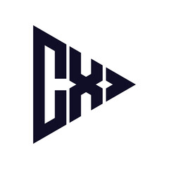 triangle letter logo design