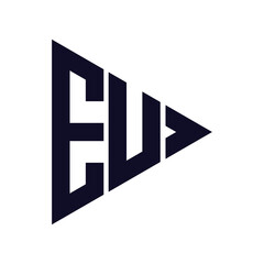 triangle letter logo design