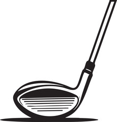 Black Golf Club Vector Illustration EPS Outline