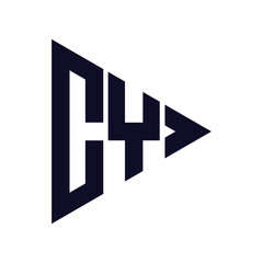 triangle letter logo design