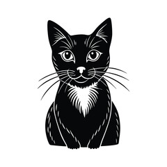 Simple Cat Silhouette Vector Design for Pet Lovers