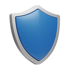 3D Royal Blue Shield Protection Security Safety Guard Defense Secure Safeguard Strong Protection