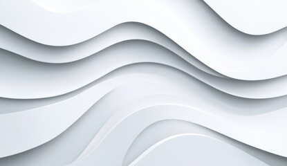 Abstract white wavy layers background.