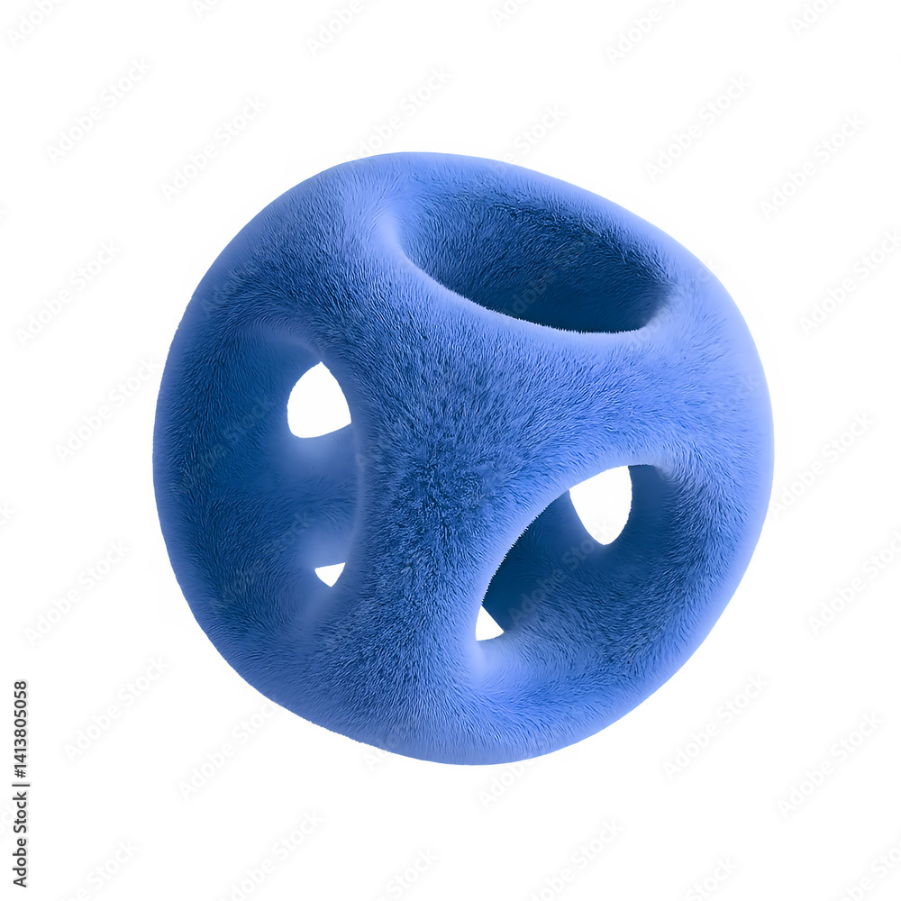 Aufkleber plush geometric shape isolated on white background. 3d best design element.