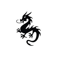 black and white dragon