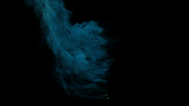 person smoke particle disappear effects