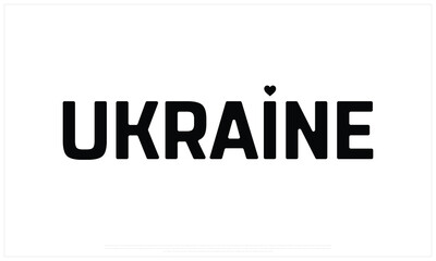I love Ukraine, I love Ukraine typographic design with flag typography and heart on white background, Vector design of I love Ukraine, Ukraine National Day Design