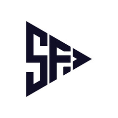 Obraz premium triangle letter logo design