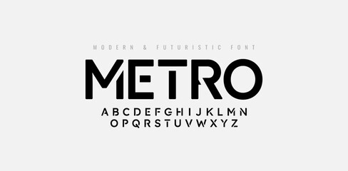 Modern Futuristic Font. Technology and Business Font. Come with an editable vector. Neo Futuristic Lettering. Regular Uppercase.	