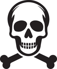 Black silhouette of a human skull