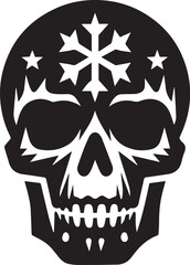 Black silhouette of a human skull