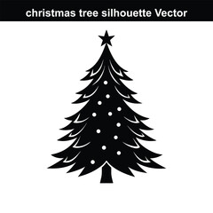 Green christmas tree vector illustration depicts a festive winter holiday evergreen.