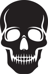 Black silhouette of a human skull